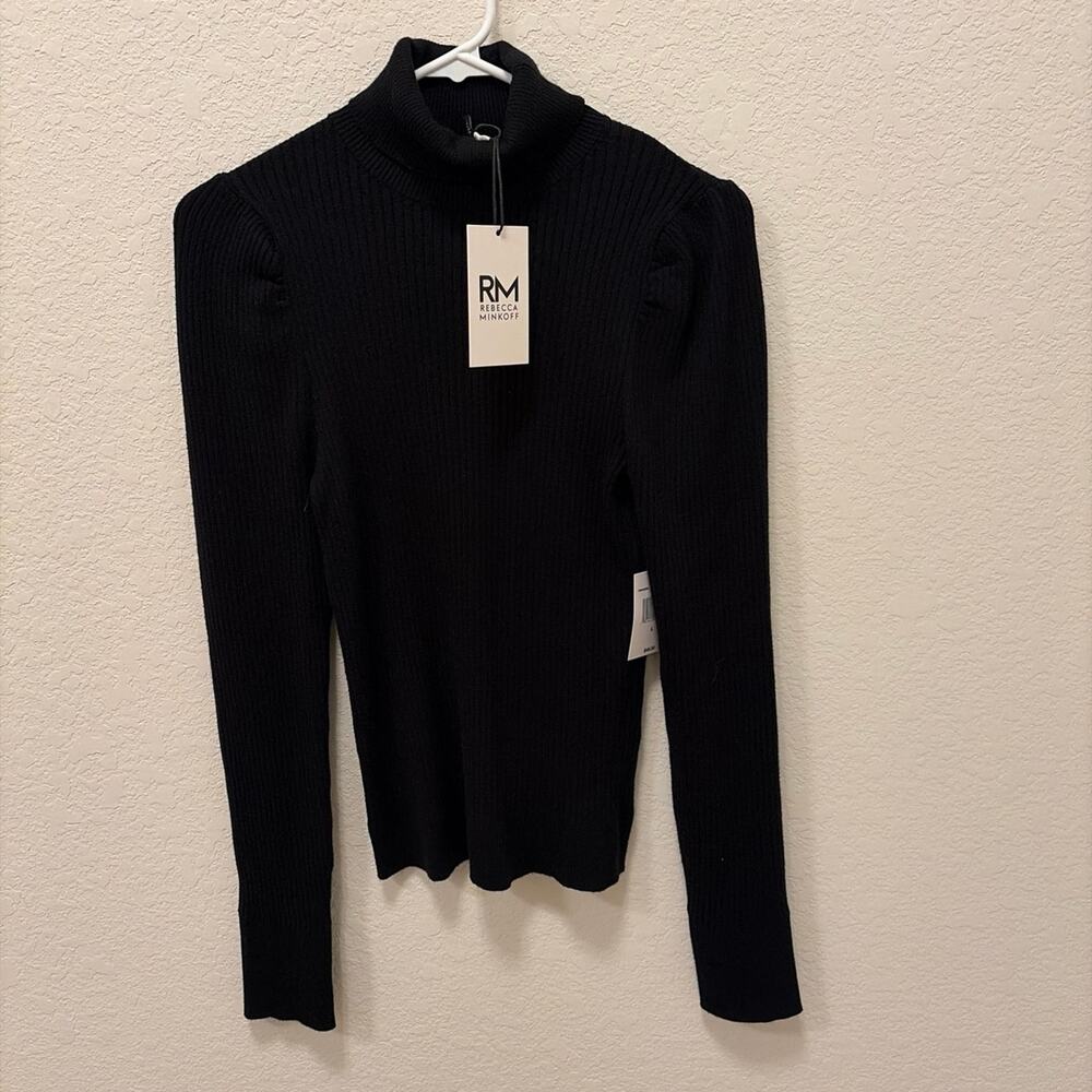 Rebecca Minkoff Stella Ribbed Turtleneck Top